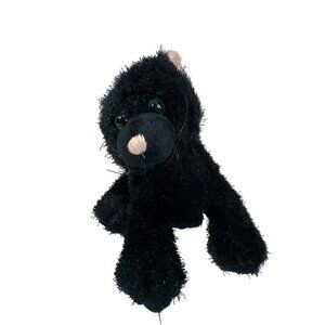 Ganz Webkinz Black Cat Plush Toy With Green Eyes 8” Stuffed Animal Soft